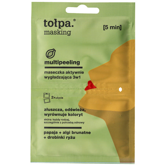 TOŁPA Masking Aktyviai išlyganti kaukė 3w1 - multipeeling 5ml x 2