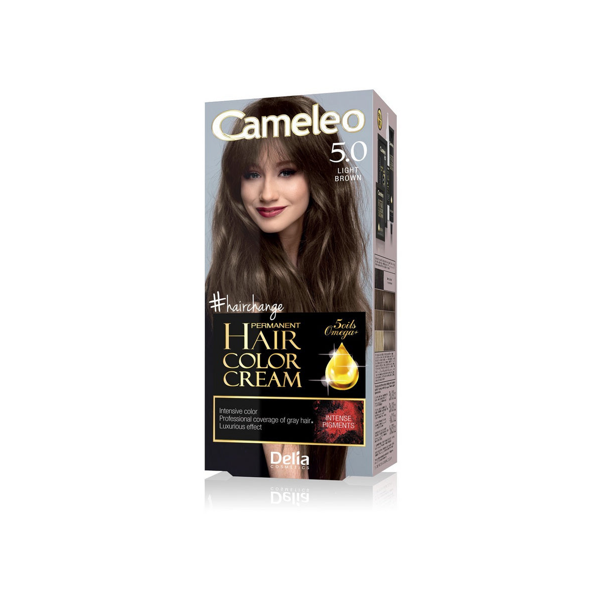 DELIA COSMETICS CAMELEO OMEGA Nuolatinė spalva 5.0 Šviesus rudas