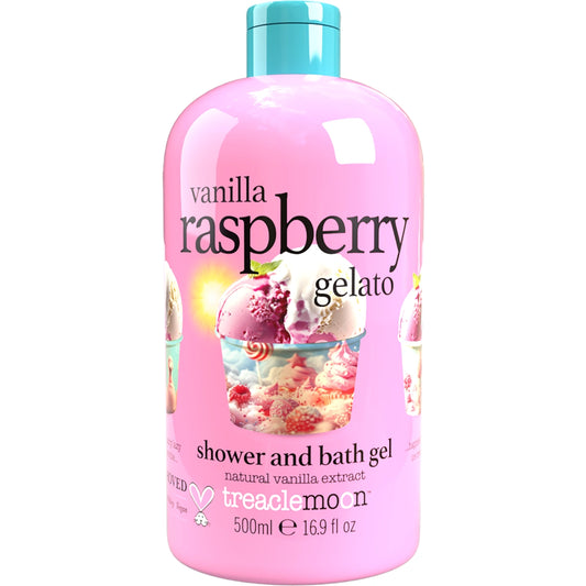 TREACLEMOON Dušo gelis ir vonios skystis Vanilla Raspberry Gelato 500 ml