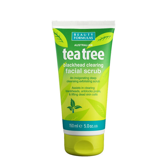 Beauty Formulas Arbatmedžio valomasis šveitiklis veidui 150ml