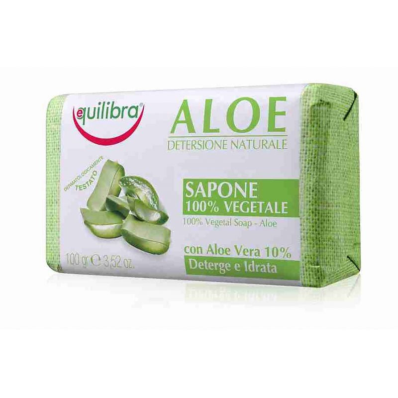 Equilibra Aloe Švelnus alavijo muilas plytelėje 100g