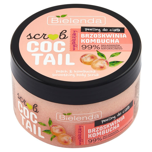 BIELENDA Scrub Coctail kūno šveitiklis glotninantis Persikas & Kombucha 350g