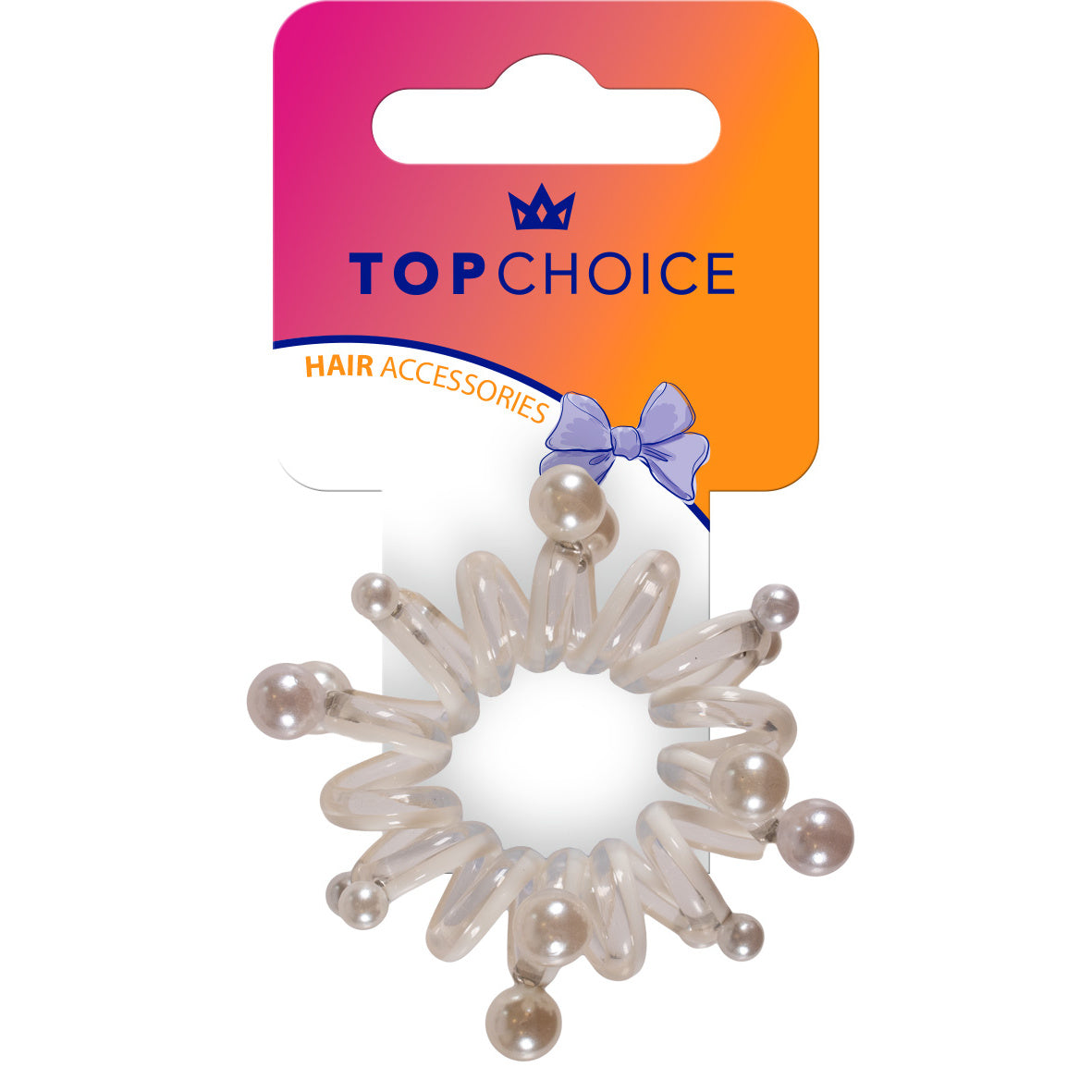 TOP CHOICE Plaukų gumytė - balta