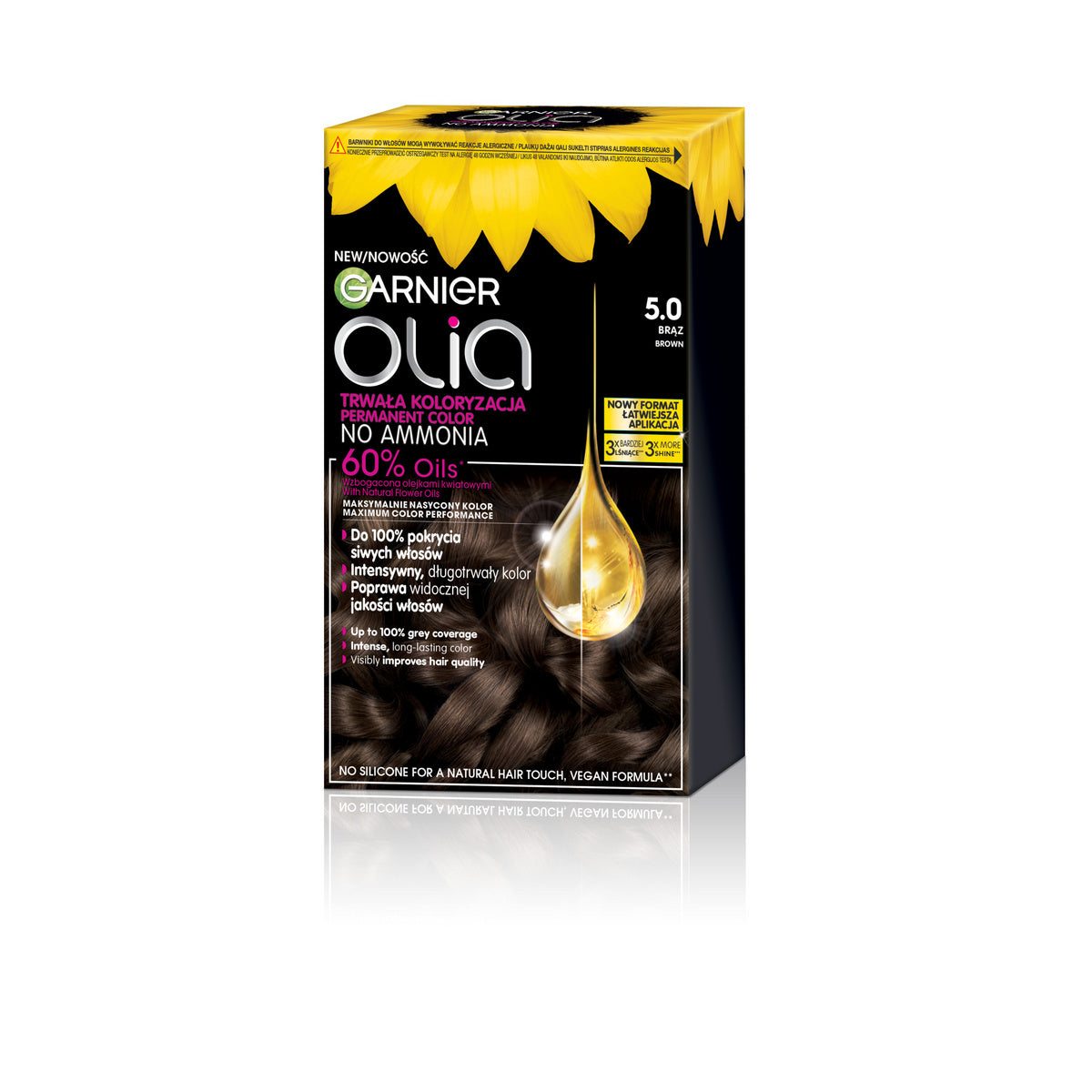 GARNIER Olia Plaukų dažai nr. 5.0 Ruda