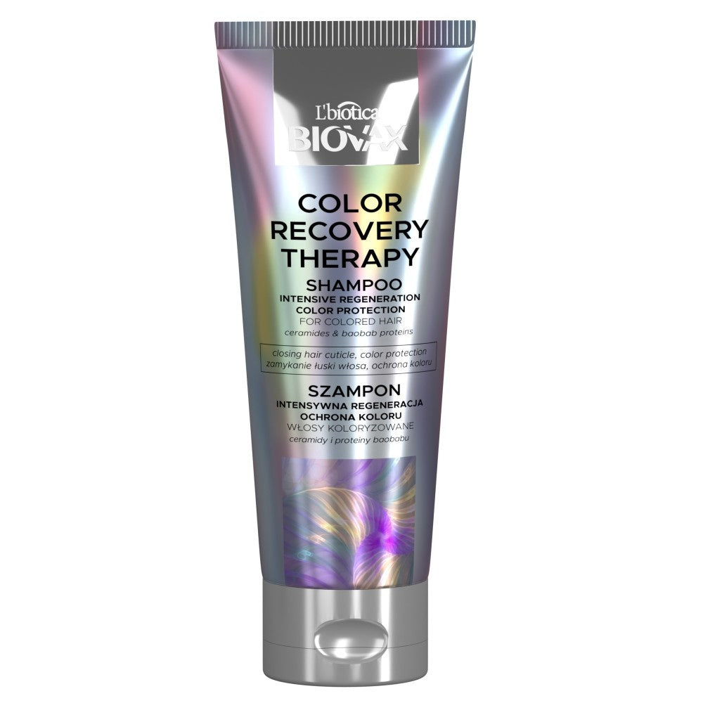 L`BIOTICA Biovax Color Recovery Therapy Šampūnas dažytiems plaukams - Intensyvi regeneracija ir spalvos apsauga 200ml