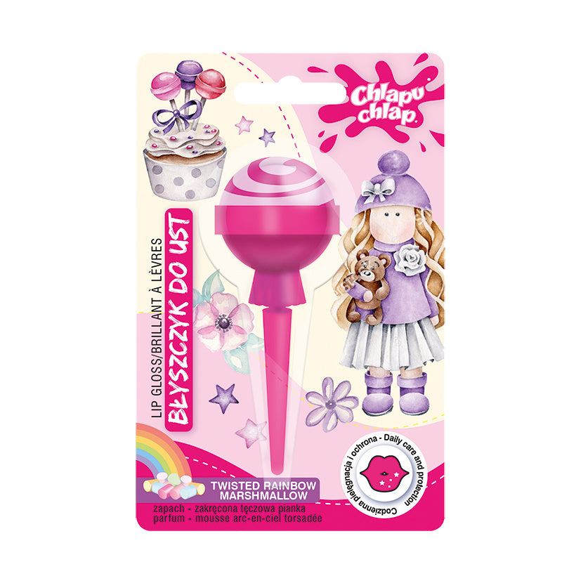 CHLAPU CHLAP Lūpų blizgis Lizak - suktas vaivorykštinis putėsis 8ml