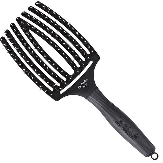 OLIVIA GARDEN Fingerbrush Combo Šepetys plaukams didelis juodas