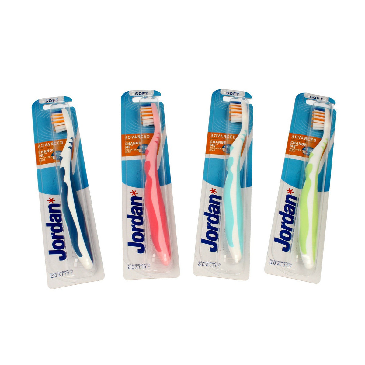 Jordan dantų šepetėlis Advenced Soft - mišrių spalvų 1 vnt