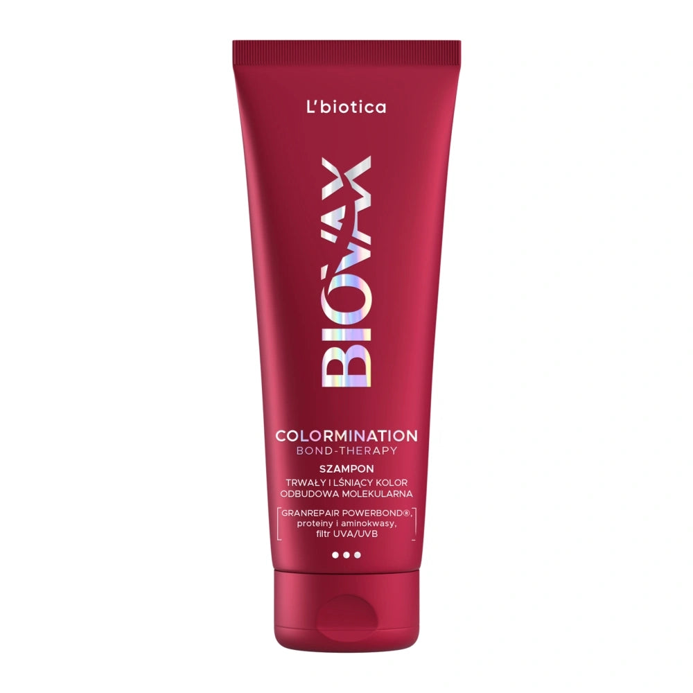 L'BIOTICA Biovax Colormination Bond Therapy Atstatantis šampūnas dažytiems plaukams 200 ml