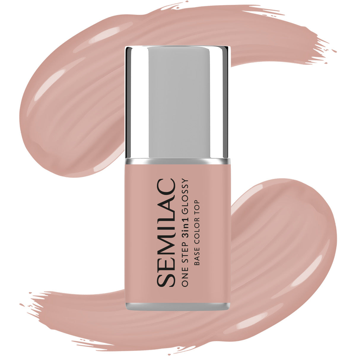 SEMILAC One Step Glossy 3in1 Hibridinis nagų lakas S210 French Beige 7 ml