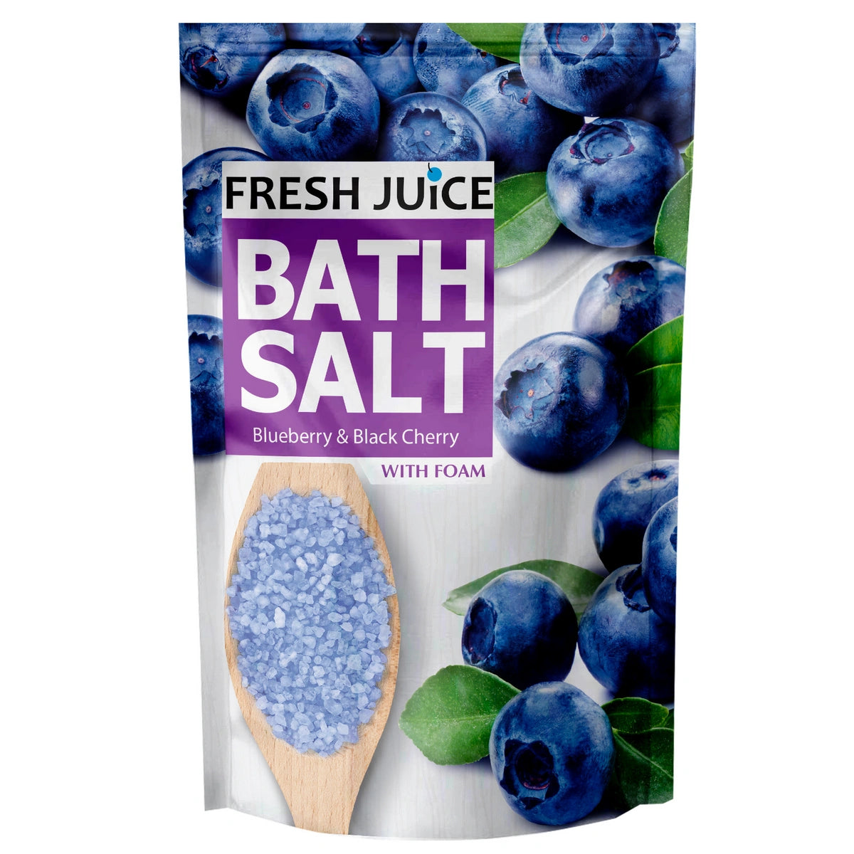 FRESH JUICE Putojanti vonios druska Blueberry & Juodųjų vyšnių 500 ml