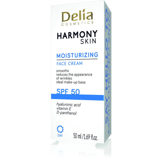 DELIA Harmony Skin Drėkinamasis kremas su SPF 50 50 ml