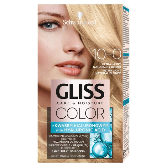 Schwarzkopf Gliss Color Care & Moisture Plaukų dažai 10-0 ultra šviesus natūralus blondinas 1op.