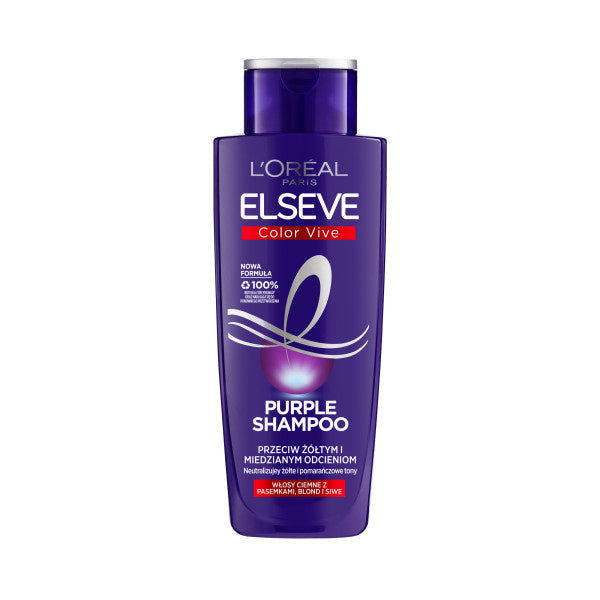 LOREAL ELSEVE Color Vive Violetinis šampūnas prieš geltonus ir varinius atspalvius 200 ml