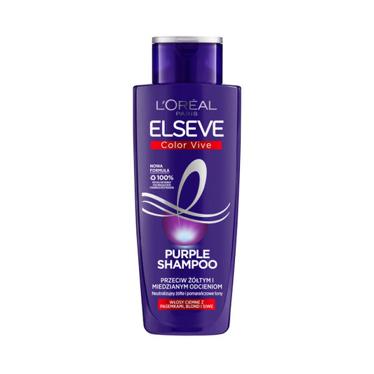 LOREAL ELSEVE Color Vive Violetinis šampūnas prieš geltonus ir varinius atspalvius 200 ml