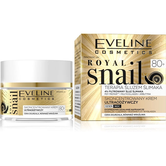 EVELINE Royal Snail Koncentruotas ultra maitinamasis kremas 80+ dienai ir naktiai 50 ml
