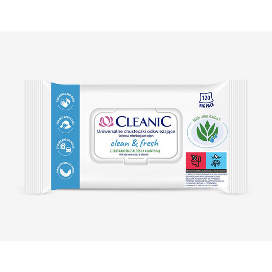 Cleanic Universalūs gaivinamieji servetėlės Clean&Fresh 1op.-120vnt