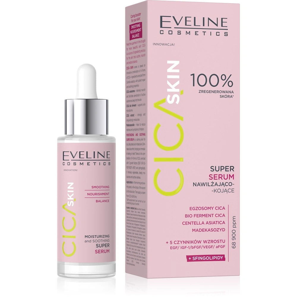 EVELINE CICA Skin Super Serum drėkinantis - raminantis veidui 30 ml