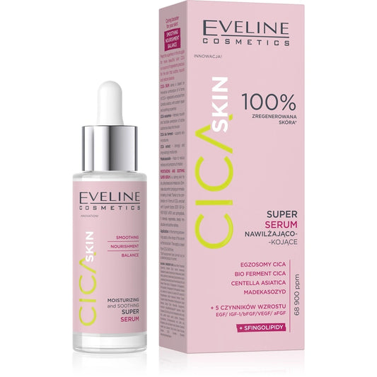 EVELINE CICA Skin Super Serum drėkinantis - raminantis veidui 30 ml