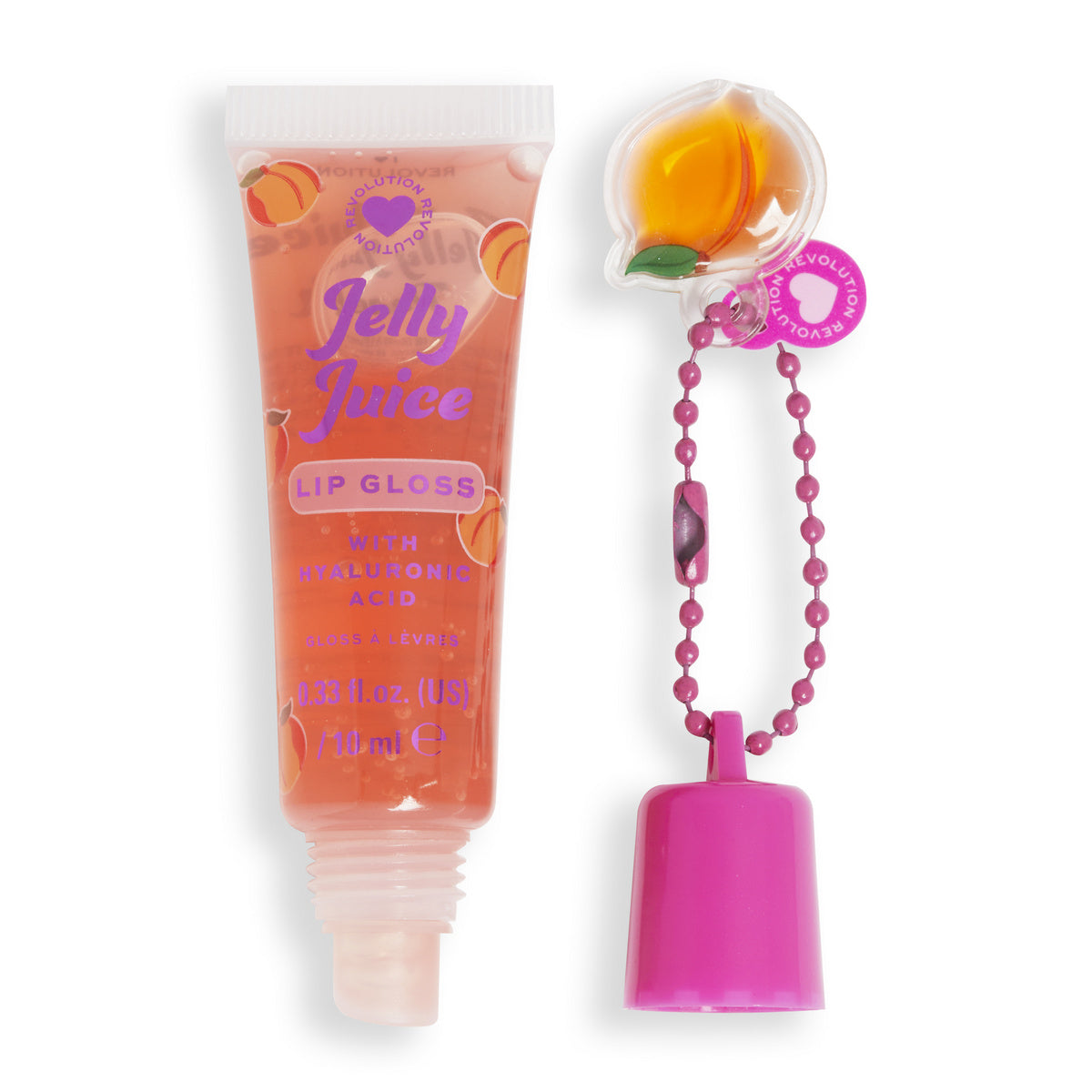 I HEART REVOLUTION Jelly Juice Lūpų blizgis - Peach 10 ml