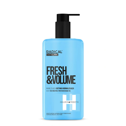 RADICAL HAIR CLINIC Fresh & Volume Drėkinamoji normalizuojanti kondicionierius plaukams be apimties ir riebaluojantiems 260ml
