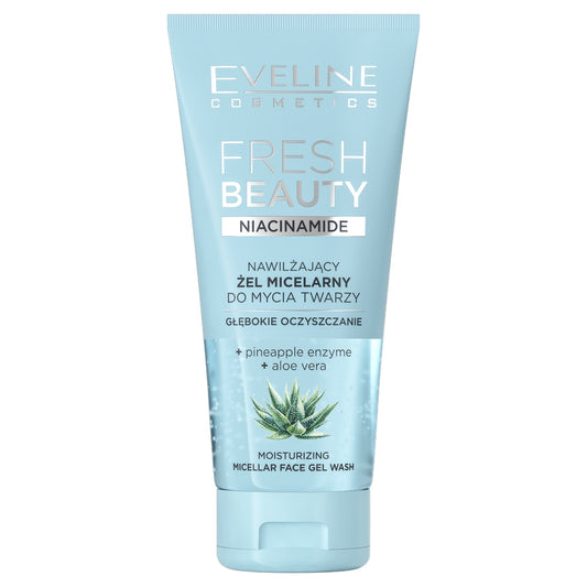 EVELINE Fresh Beauty Drėkinamasis micelinis gelis veidui su niacinamidu 150 ml