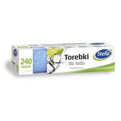 STELLA Savaržos maišeliai ledui savisandariai 240 kubelių dėžutė