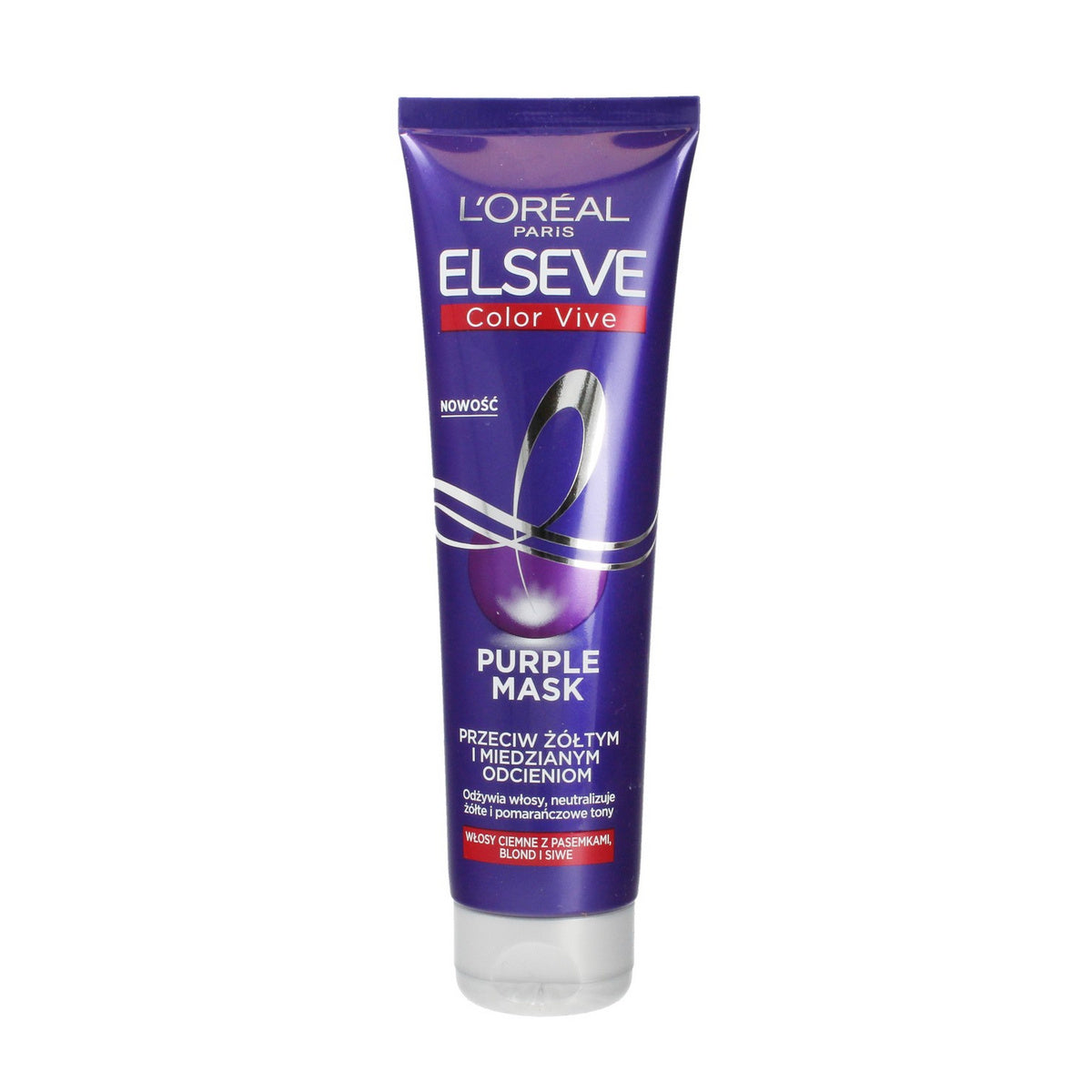LOREAL ELSEVE Color-Vive Purple plaukų kaukė prieš geltonus ir varinius atspalvius 150 ml