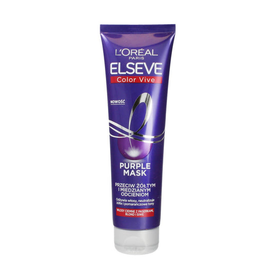 LOREAL ELSEVE Color-Vive Purple plaukų kaukė prieš geltonus ir varinius atspalvius 150 ml