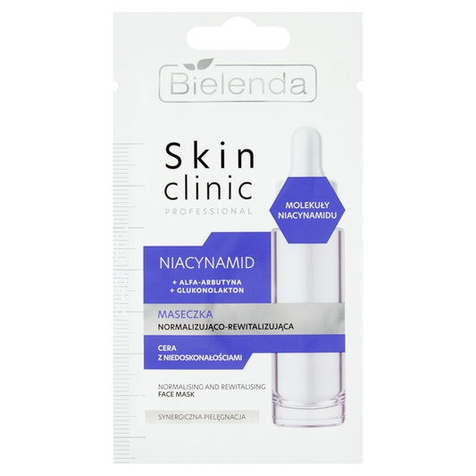 BIELENDA Skin Clinic Professional Niacynamid Normalizuojanti-atgaivinančioji kaukė 8 g