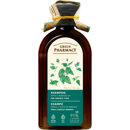 GREEN PHARMACY Šampūnas normaliems plaukams Dilgėlė ir Dedešva 350 ml