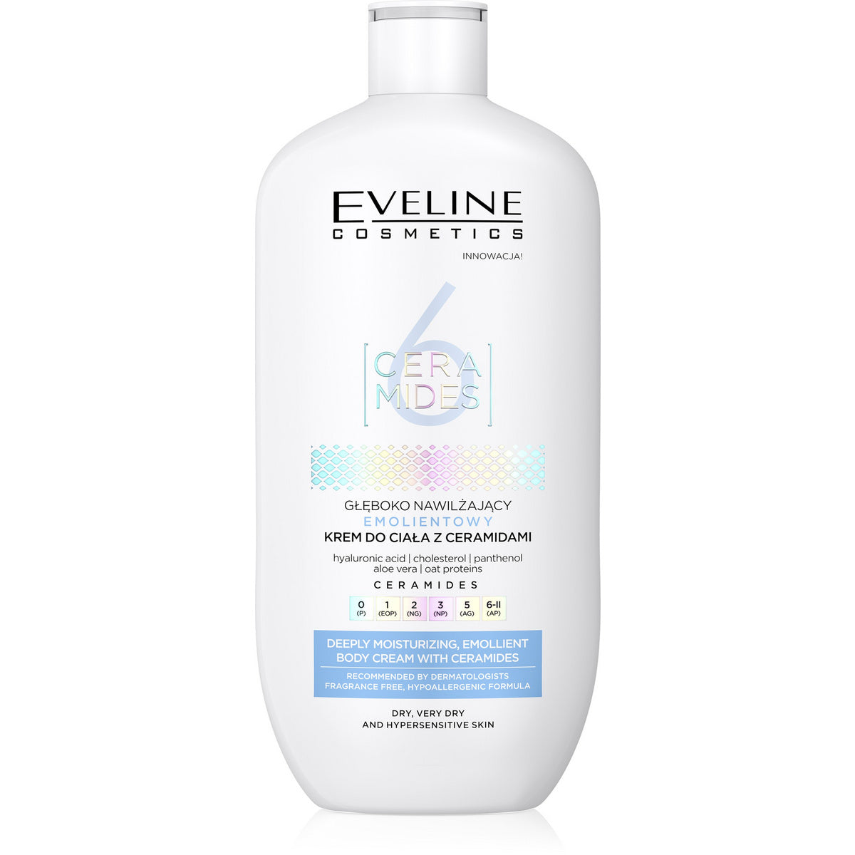 EVELINE 6 Ceramides Giliai drėkinantis emolientinis kūno kremas su ceramidais 350 ml
