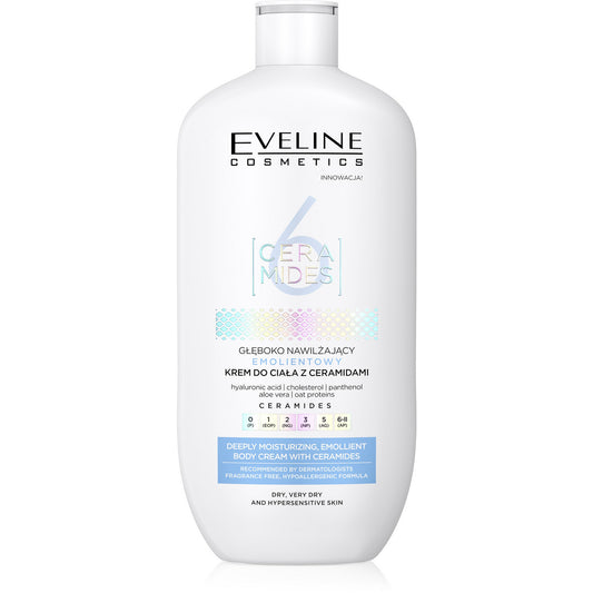 EVELINE 6 Ceramides Giliai drėkinantis emolientinis kūno kremas su ceramidais 350 ml