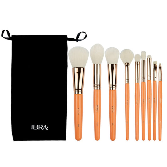 IBRA BRUSH SET FRESH Makiažo šepetėlių rinkinys 1op.-9vnt
