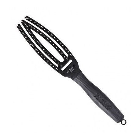 OLIVIA GARDEN Fingerbrush Combo Šukosena plaukams Small Black 1vnt