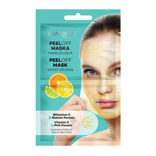 MARION Pell Off Drėkinamoji veido kaukė su vitaminu C 18 ml