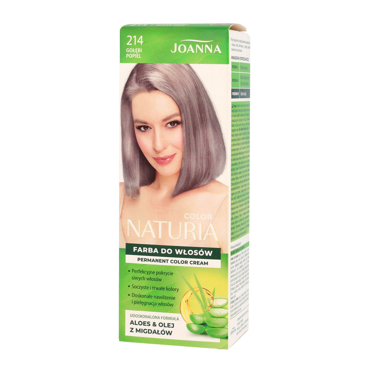 JOANNA Naturia Color Plaukų dažai nr. 214 Pelenų pilkas