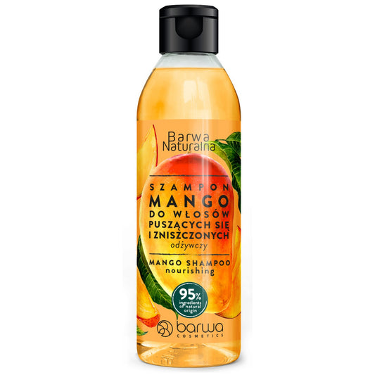 BARWA COSMETICS Barwa Natūrali Šampūnas garbanotiems ir pažeistiems plaukams Mango - maitinantis 300ml