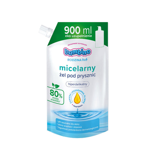 BAMBINO Šeimos Micelarinis gelis po dušu hiperdelikatny - papildymas 900 ml