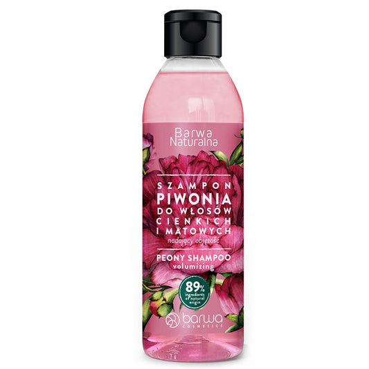 BARWA Natūralus šampūnas ploniems ir nuobodiems plaukams Pivonija - suteikiantis apimtį 300ml
