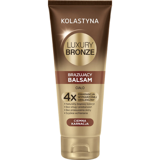 KOLASTYNA Luxury Bronze Balsamas įdegio be saulės tamsiai odai 200 ml