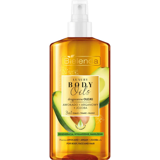 BIELENDA Luxury Body Oil Aliejus 3w1 Avokado+Arganas 150 ml