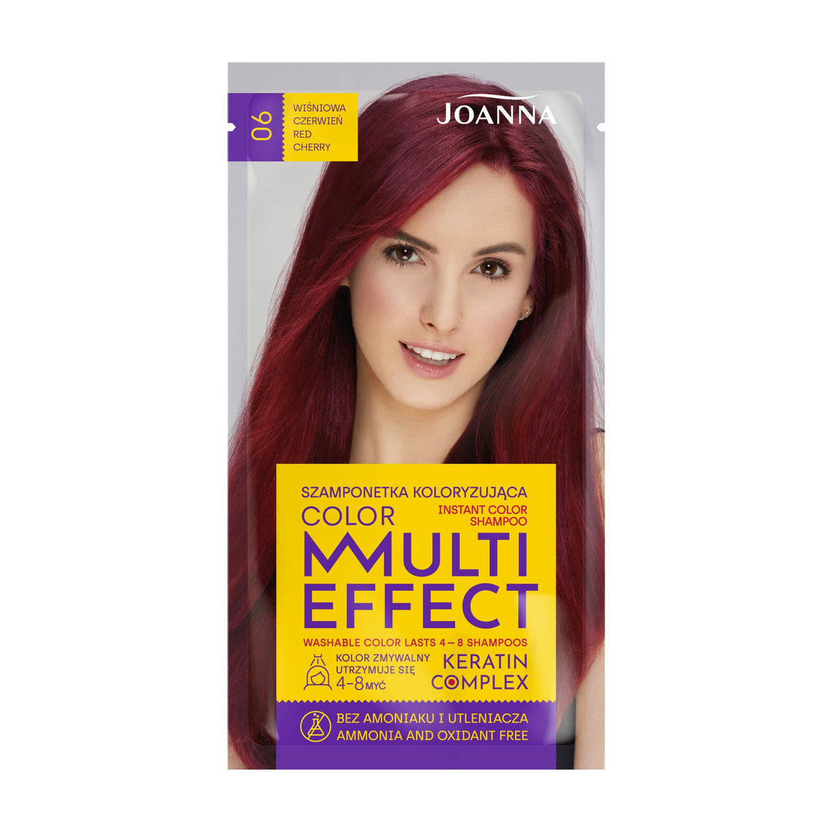 JOANNA Multi Effect Color Spalva Nr. 06 Vyšnių Raudona 35 g
