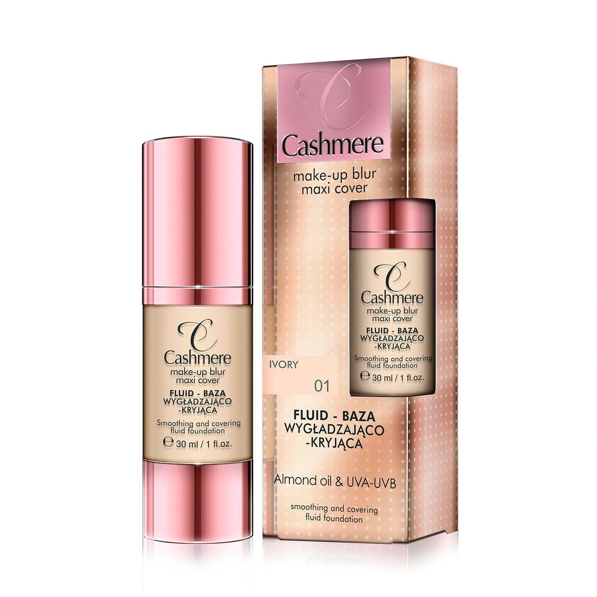 CASHMERE Makiažo Blur Skystis - lyginamoji ir maskuojanti baza 01 Ivory 30 ml