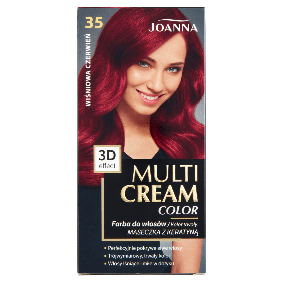 JOANNA Multi Cream Color Plaukų dažai nr. 35 Vyšnių raudona