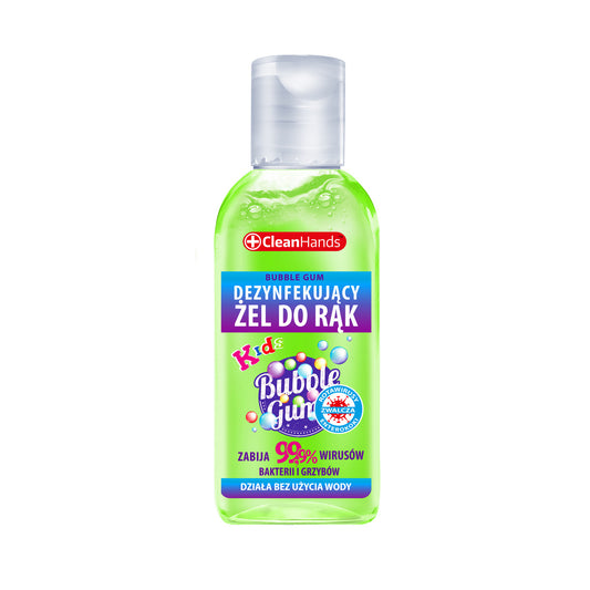 CLEAN HANDS Dezinfekcinis gelis vaikams - Gumos kvapas 50 ml