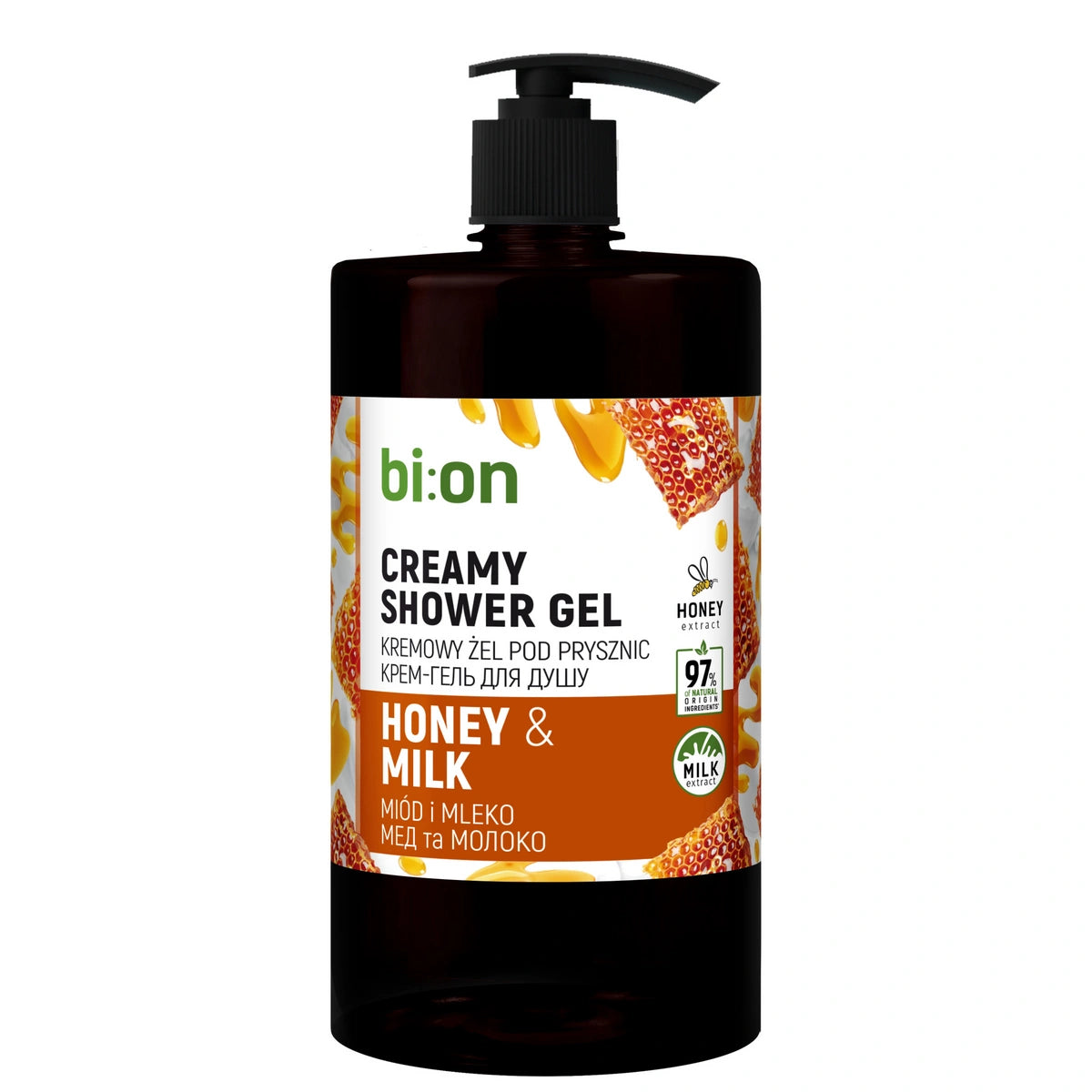 BIO NATURELL Kreminis dušo gelis Medus ir Pienas 946m