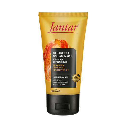 JANTAR želė plaukų laminavimui, nepaklusniems ir garbanotiems plaukams su gintaro esencija 150 g