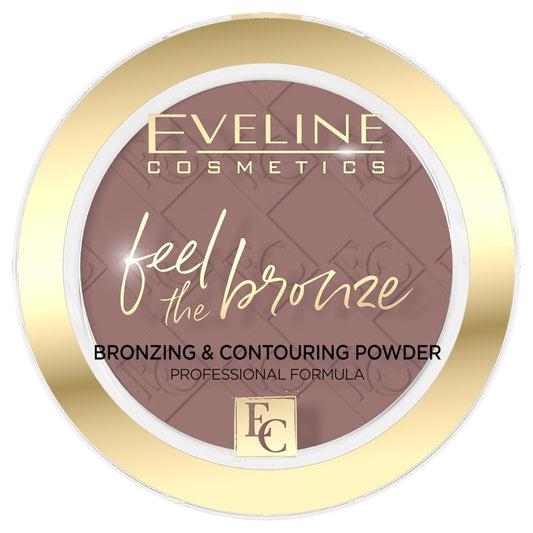 EVELINE Feel The Bronze Bronzantas kontūruojantis pudra nr 02 Chocolate Cake 4 g