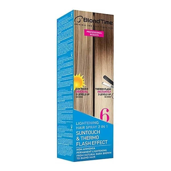 BLOND TIME 6 Plaukų šviesinimo purškiklis 2 in 1 su terminiu ir UV apsaugos efektu 200 ml